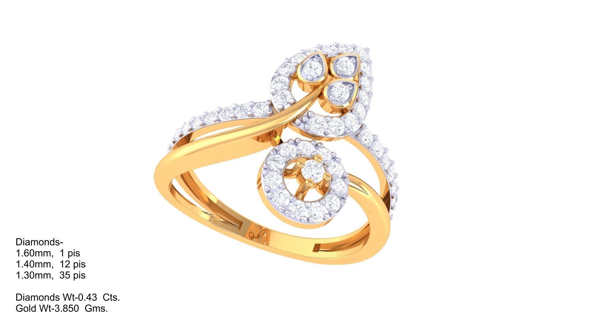 Women Ring MTL 3dm STL OBJ FBX Details 3D print model_2