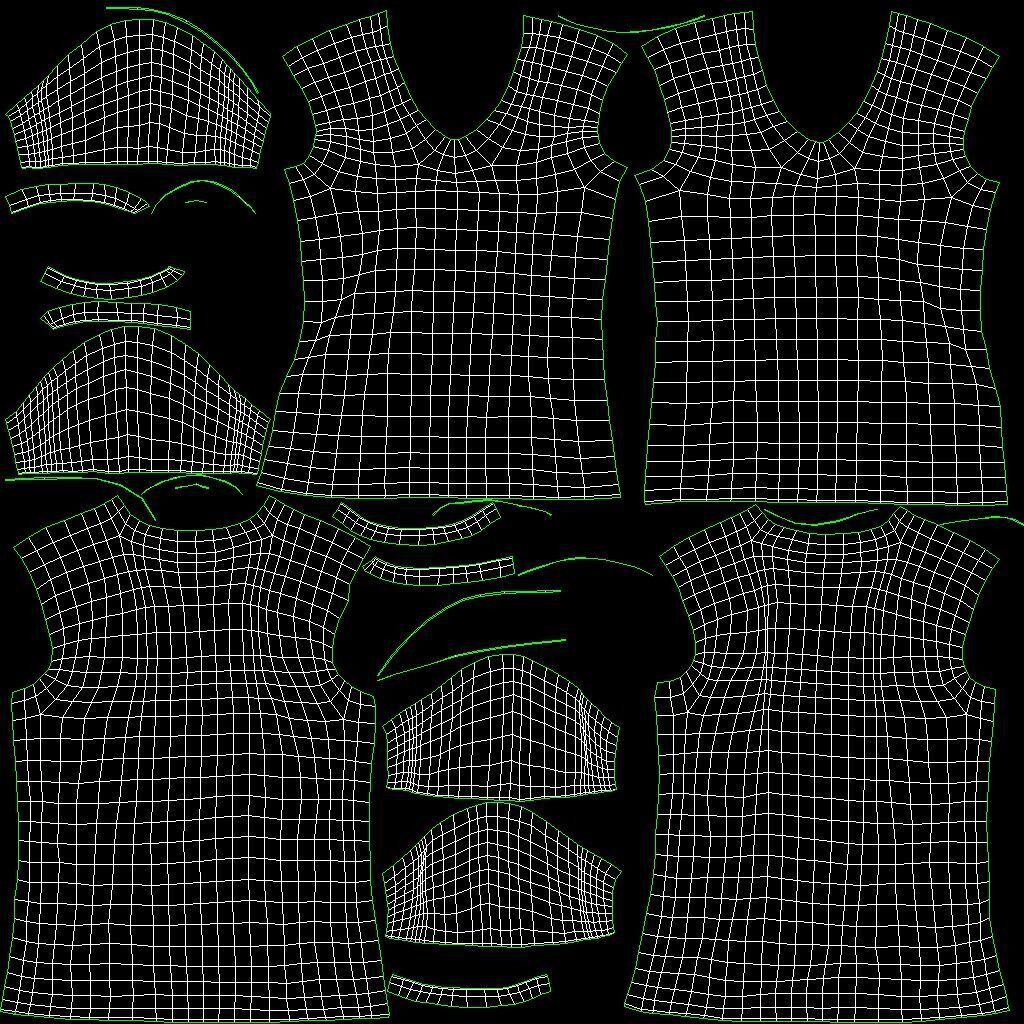 Female Denim Collection Cloth Low-poly 3D model_39