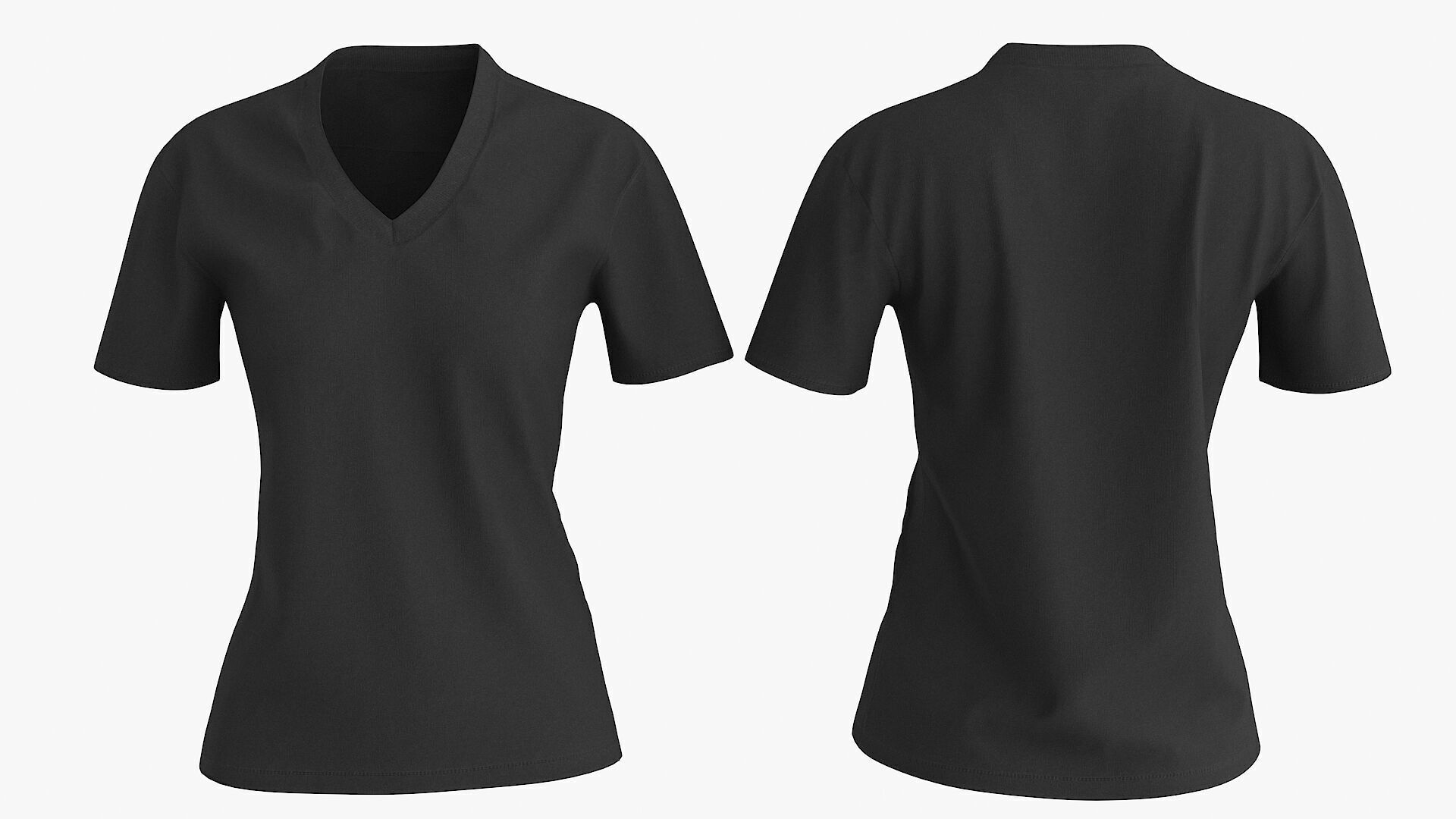 Female Denim Collection Cloth Low-poly 3D model_13