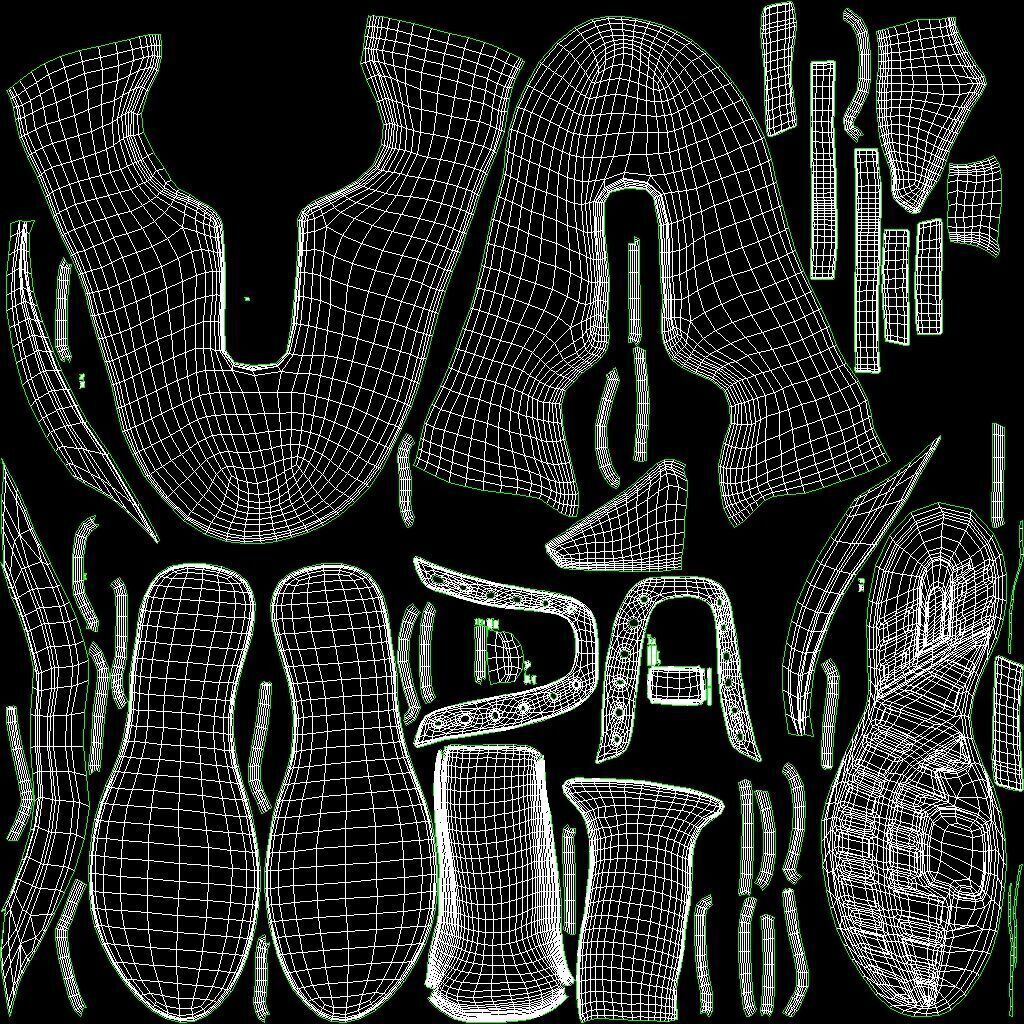 Female Denim Collection Cloth Low-poly 3D model_38