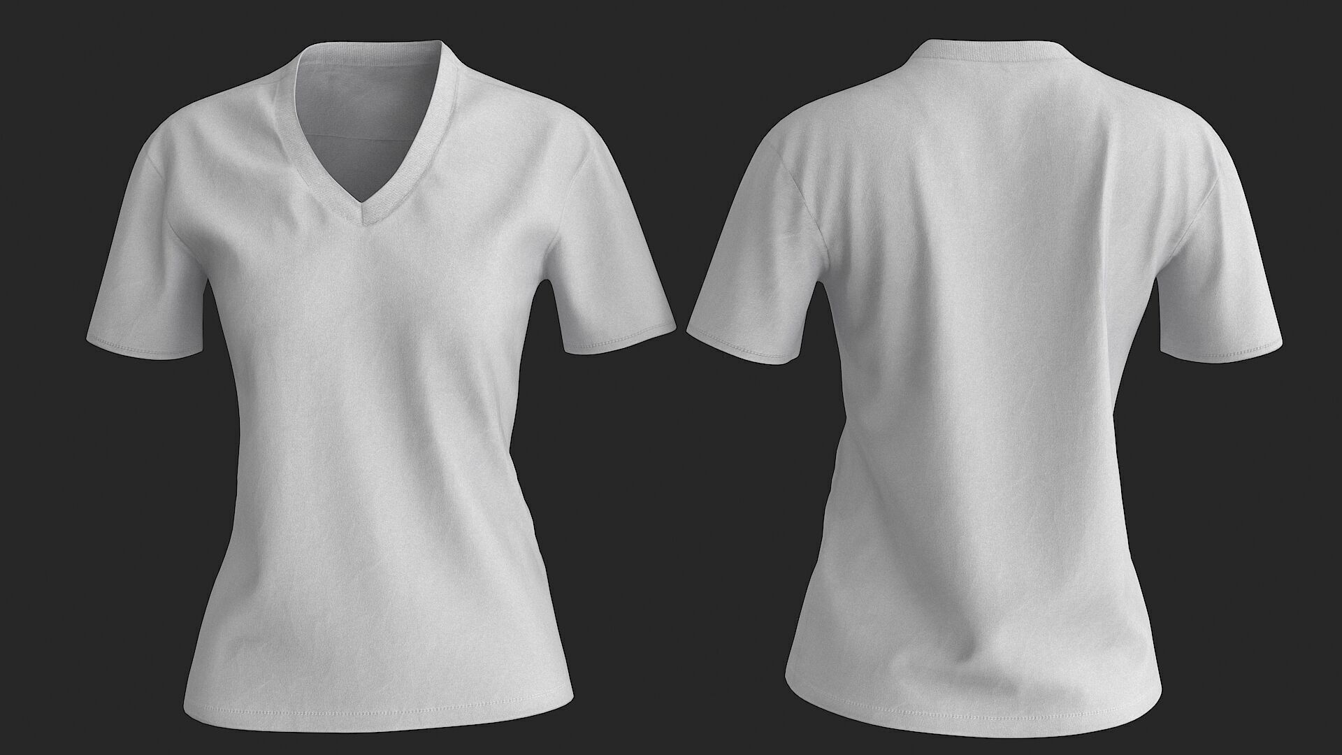 Female Denim Collection Cloth Low-poly 3D model_15