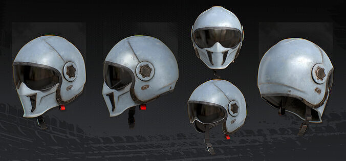 Race Bike Helmet 3D model
