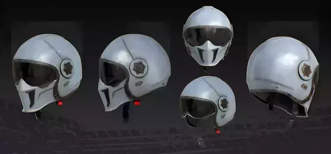 Race Bike Helmet 3D model