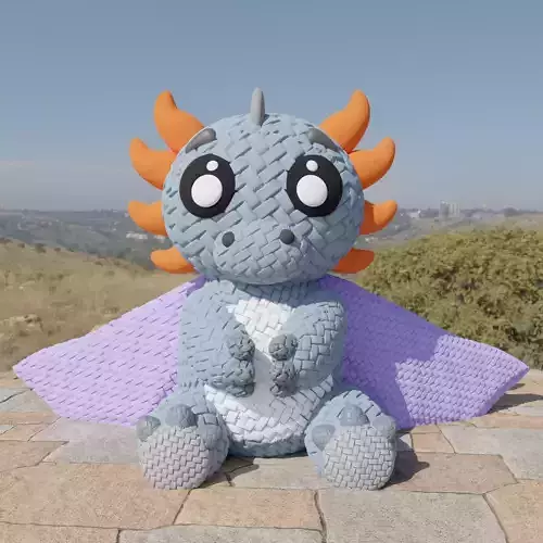 Woven Cute dragon 3D print model