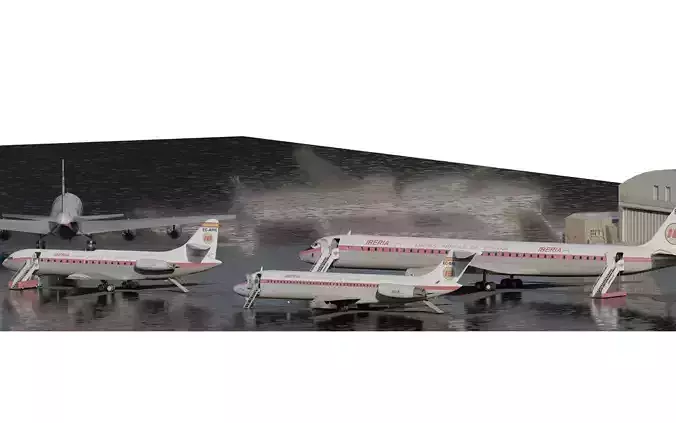IBERIA Fleet DC-8-52    DC-8-63  and DC-9-32