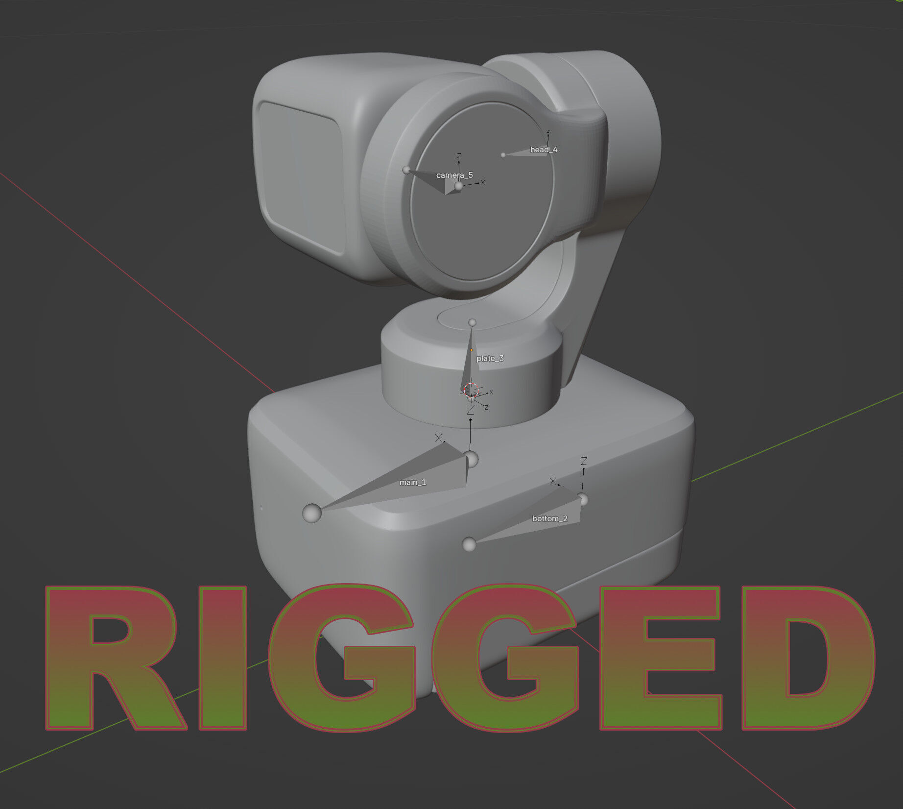 Insta360 Link Webcam Low-poly 3D model_9