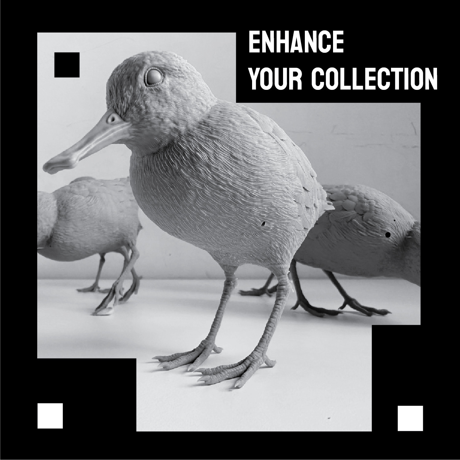 Spoon-billed sandpiper Stand Walk Bend over version 3D print model_2