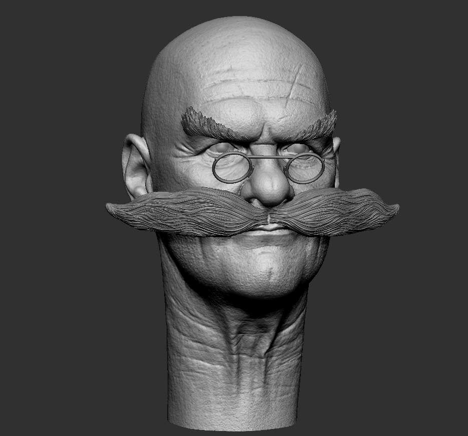 Gerald Robotnik head printable 3D print model_27