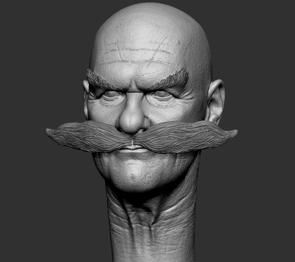 Gerald Robotnik head printable 3D print model_23