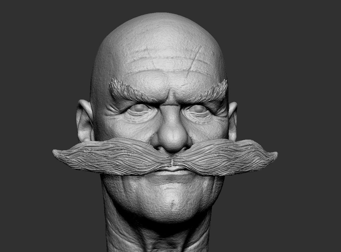 Gerald Robotnik head printable 3D print model_22