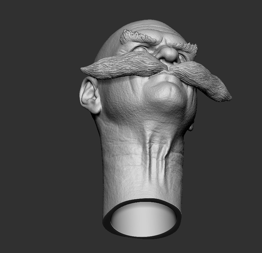 Gerald Robotnik head printable 3D print model_4