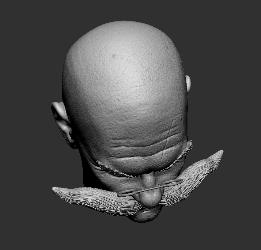 Gerald Robotnik head printable 3D print model_6