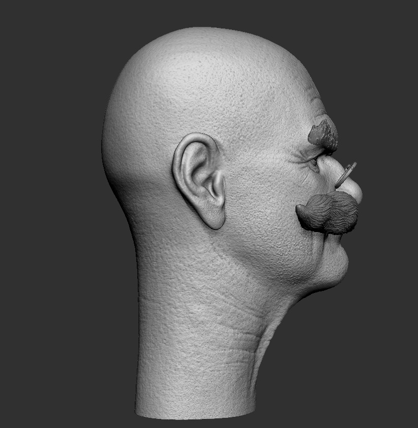 Gerald Robotnik head printable 3D print model_28