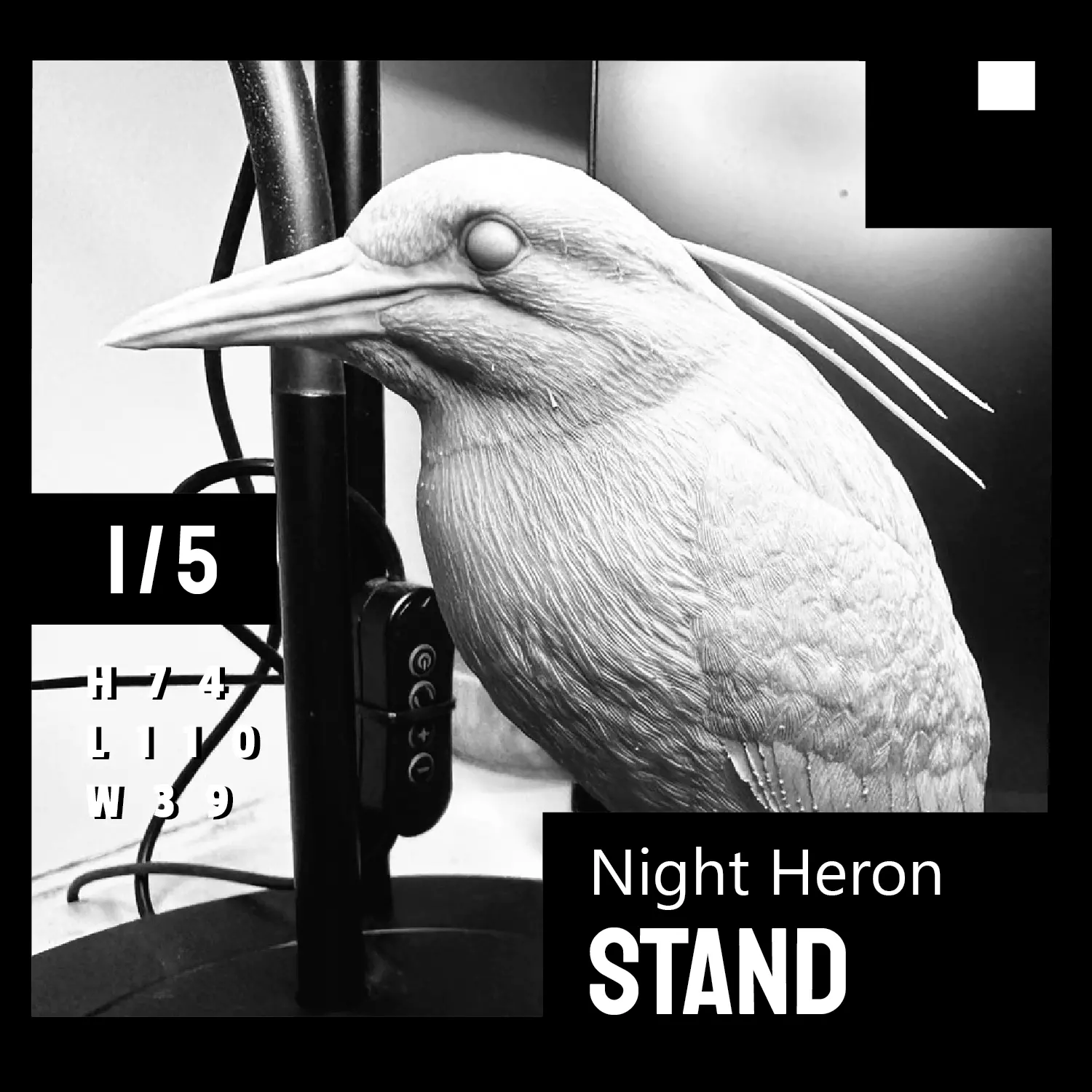 Night Heron Stand version 3D print model_0