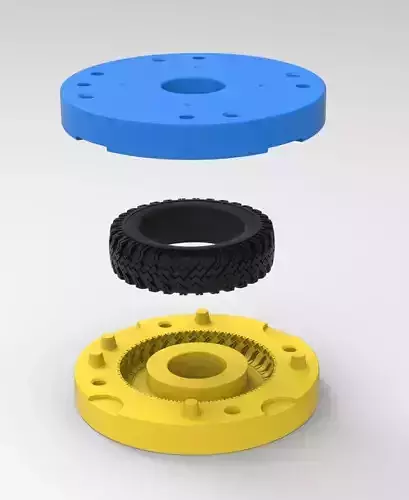 Mold for diecast tire 11 Scale 1 to 10 and 1 to 14 and 1 to 25 3D print model