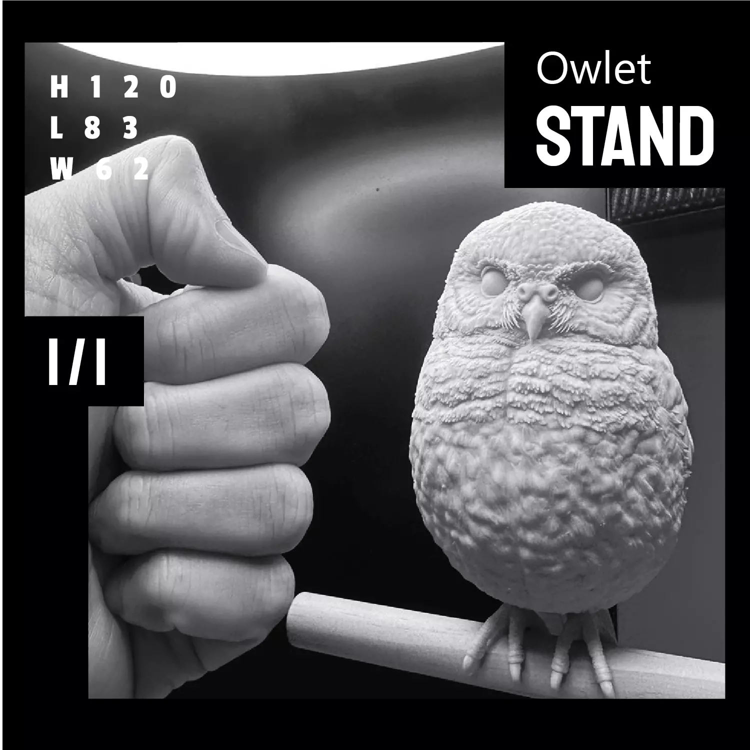 Owlet Stand version  3D print model_0