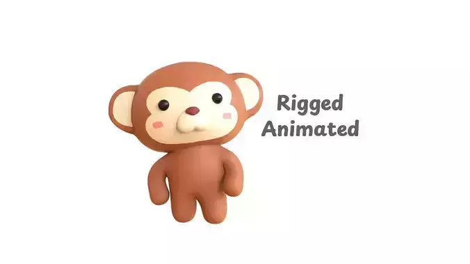 Chubby Monkey Animated for Games