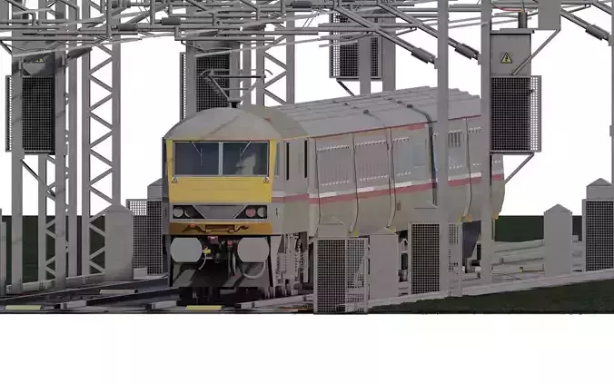British rail class 90 intercity 3D model