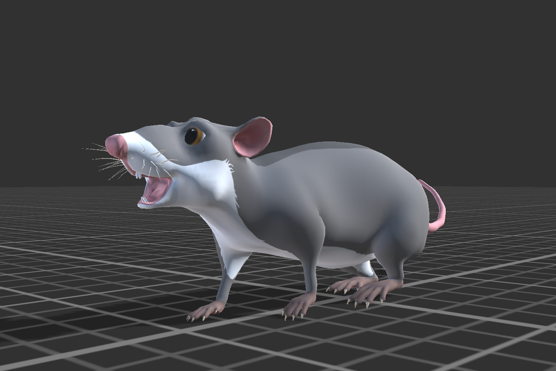 Cartoon Rat Low-poly 3D model_12