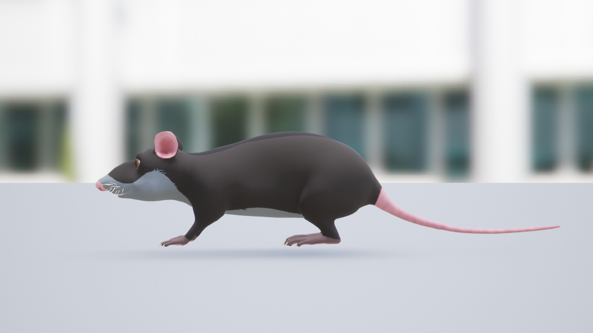 Cartoon Rat Low-poly 3D model_2