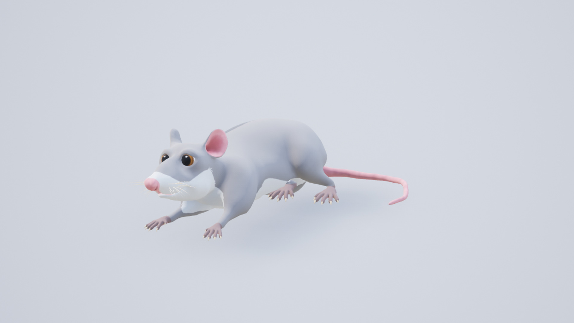 Cartoon Rat Low-poly 3D model_7