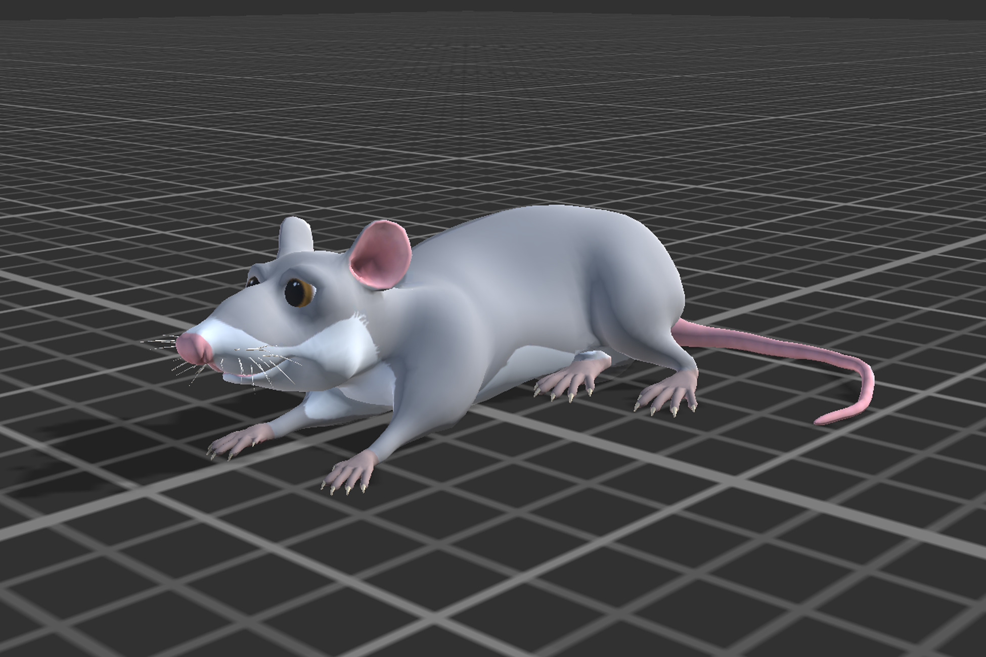 Cartoon Rat Low-poly 3D model_13