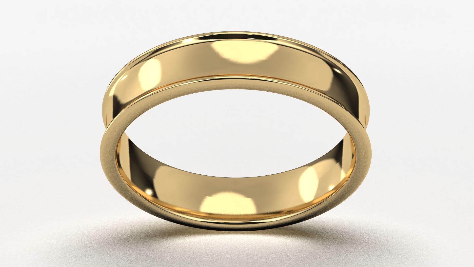 Band Ring for Men print model 3D R0136 W 5mm EU48- 70 3D print model_6