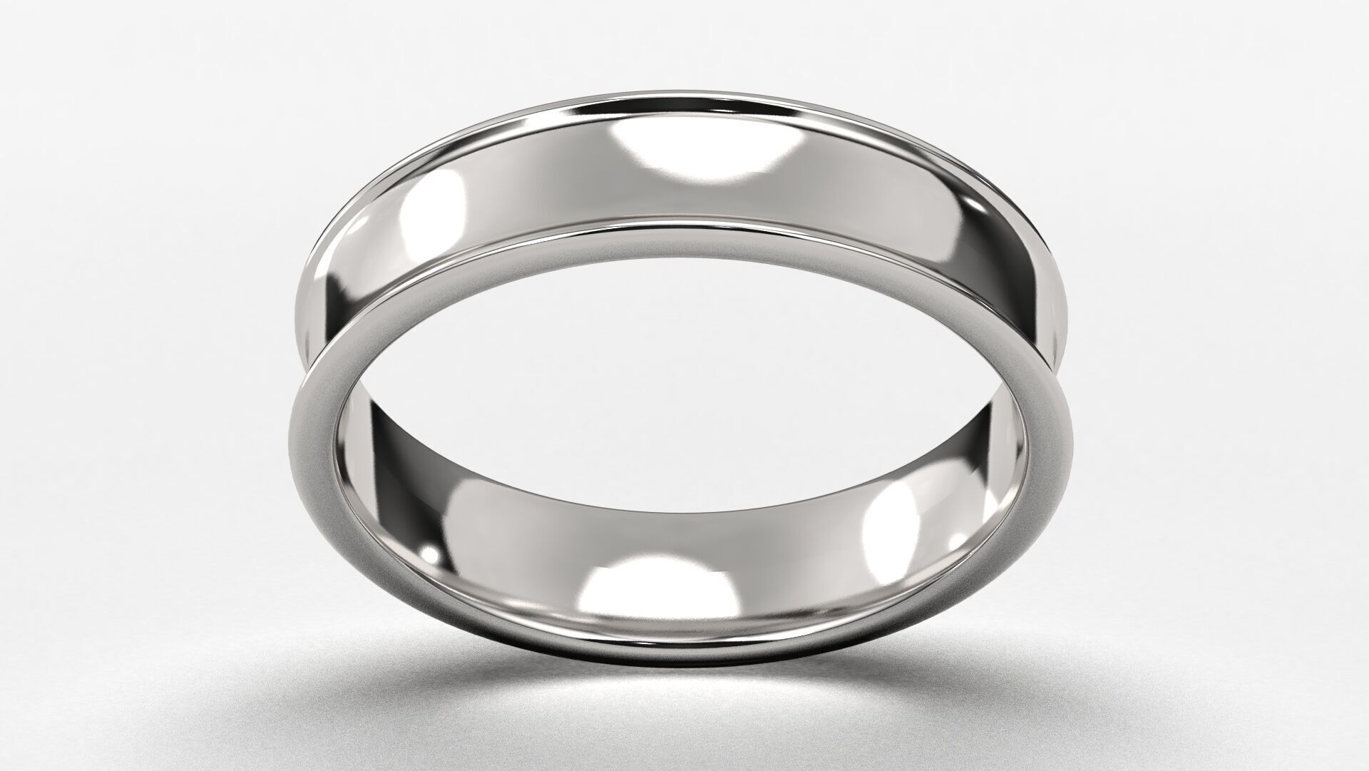 Band Ring for Men print model 3D R0136 W 5mm EU48- 70 3D print model_9
