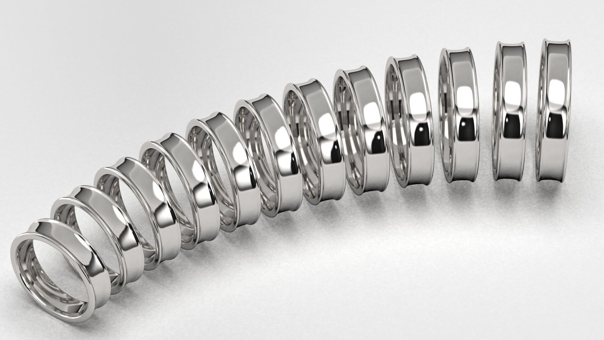 Band Ring for Men print model 3D R0136 W 5mm EU48- 70 3D print model_1