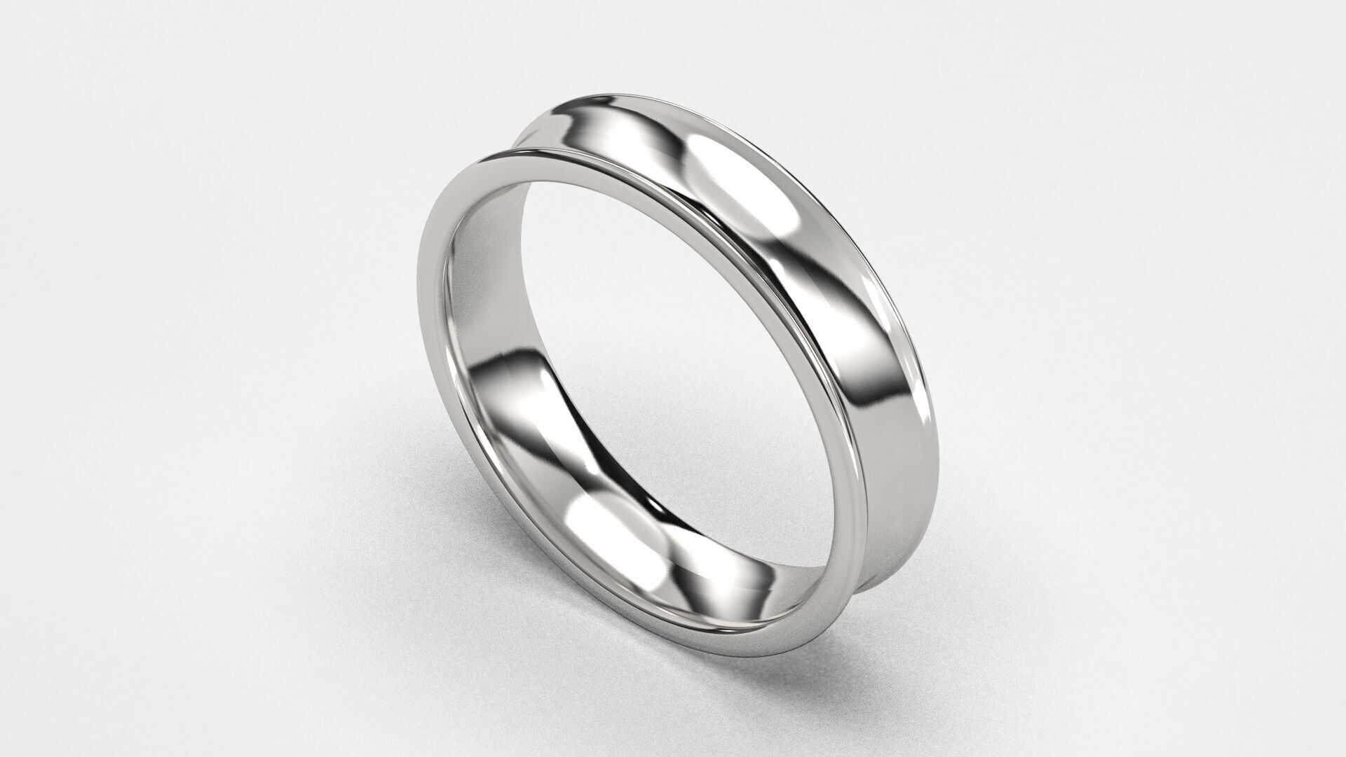 Band Ring for Men print model 3D R0136 W 5mm EU48- 70 3D print model_11