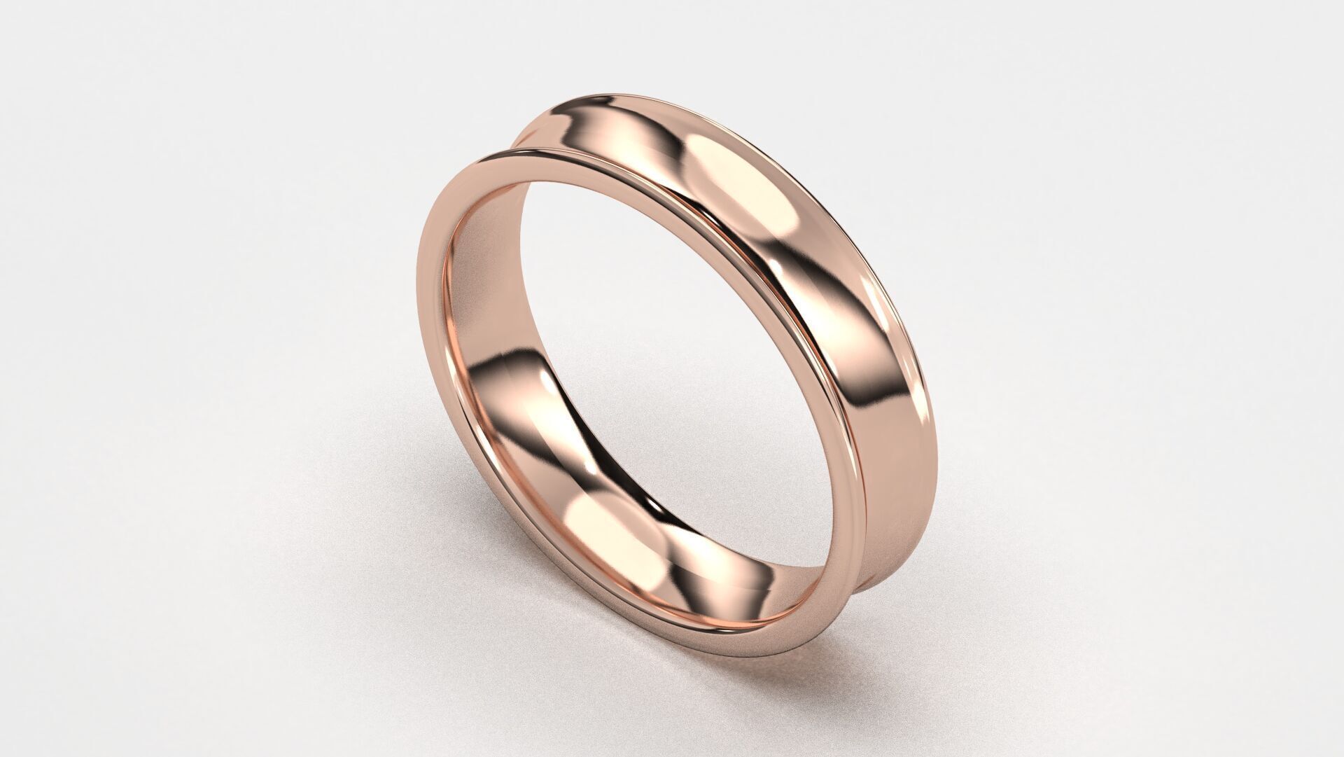 Band Ring for Men print model 3D R0136 W 5mm EU48- 70 3D print model_14