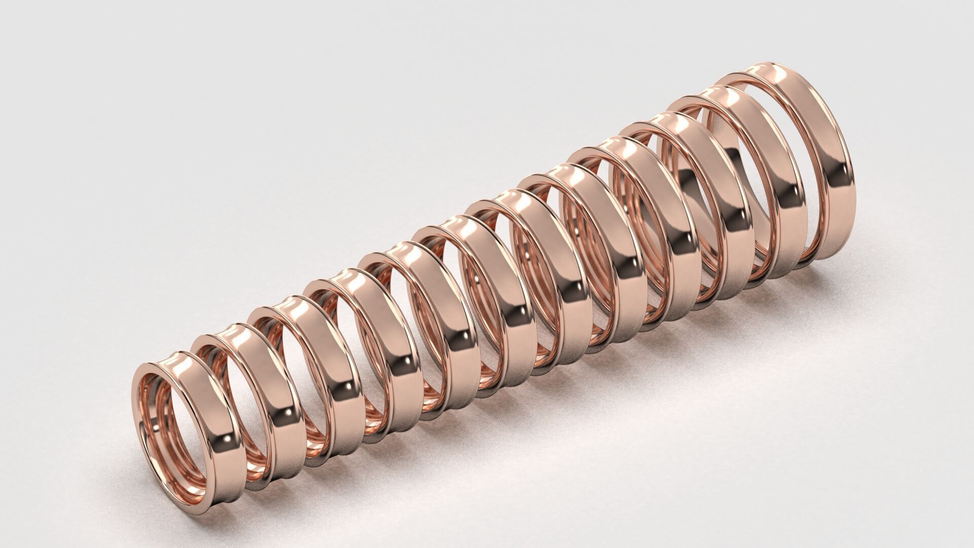 Band Ring for Men print model 3D R0136 W 5mm EU48- 70 3D print model_5