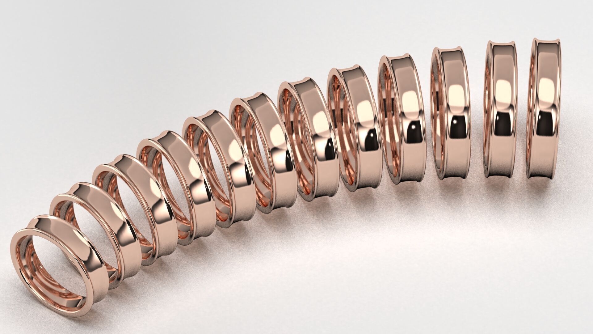 Band Ring for Men print model 3D R0136 W 5mm EU48- 70 3D print model_2