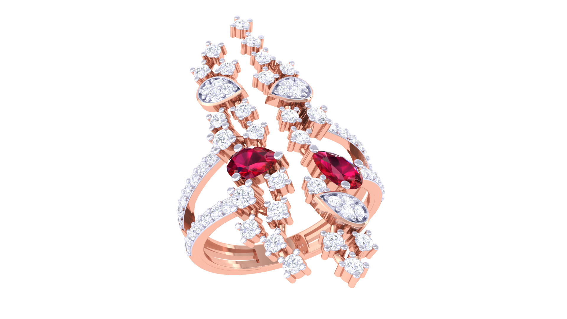  Women Ring MTL 3dm STL OBJ FBX Details 3D print model_1