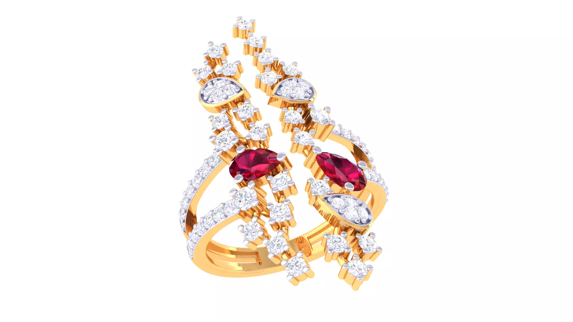  Women Ring MTL 3dm STL OBJ FBX Details 3D print model_0