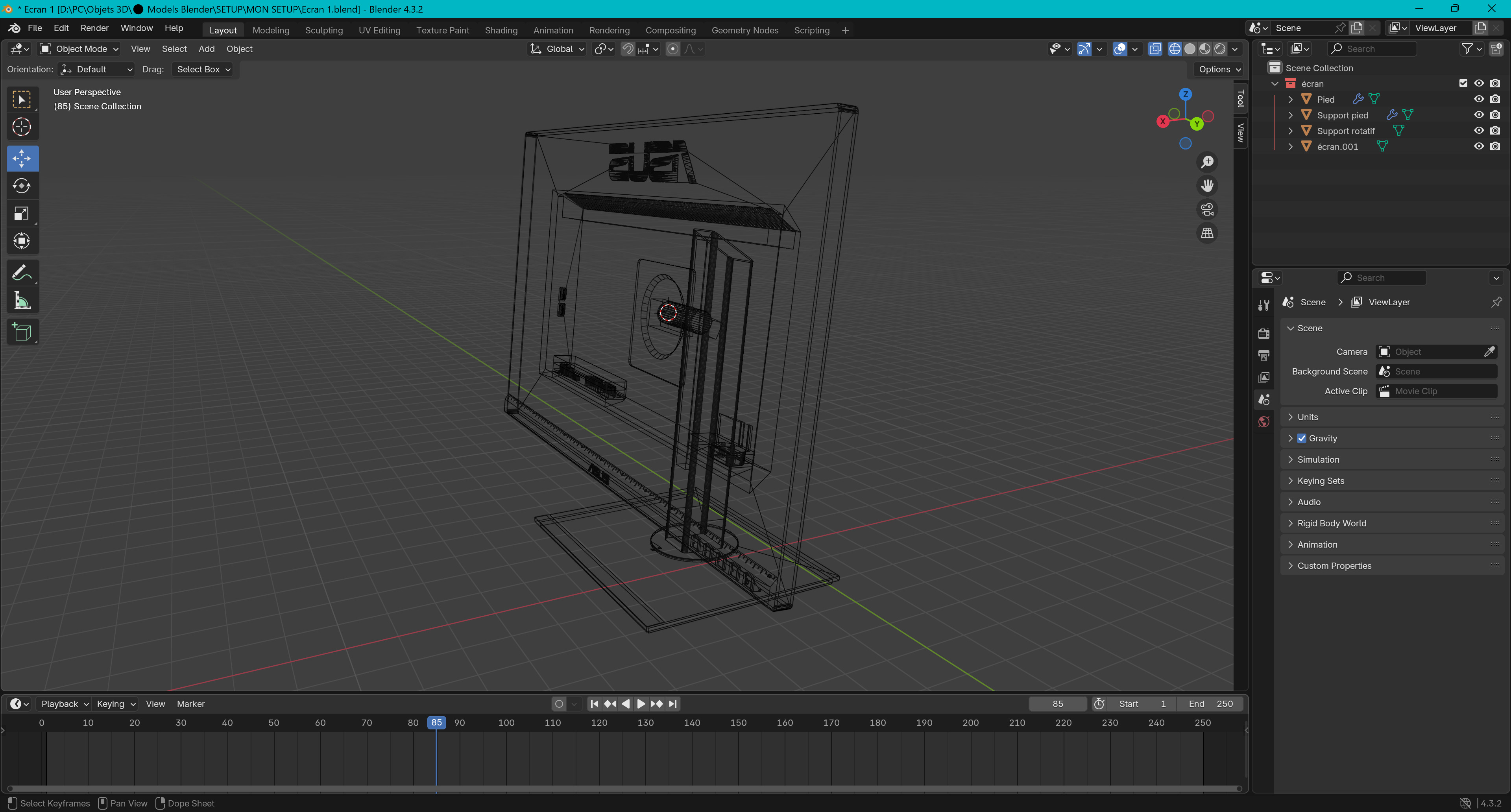 ASUS ProArt computer screen 3D model_9
