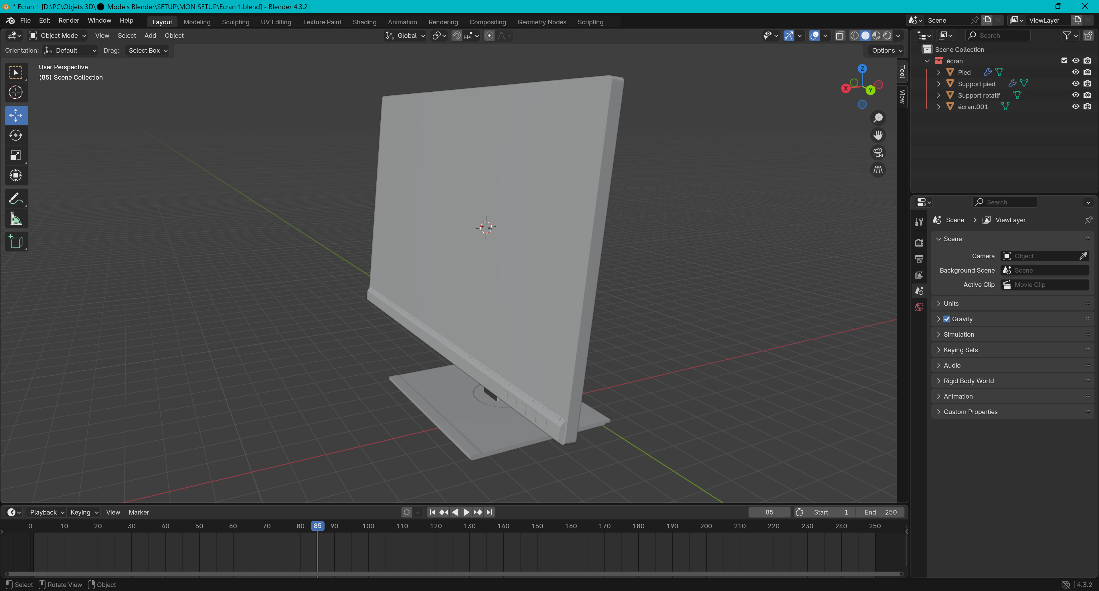 ASUS ProArt computer screen 3D model_8