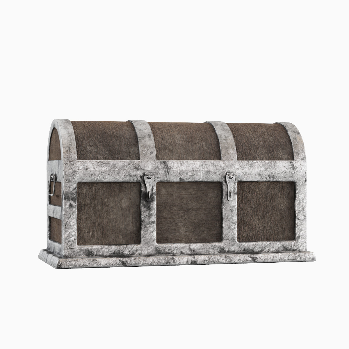 Wooden Treasure Chest 02 Low-poly 3D model_1