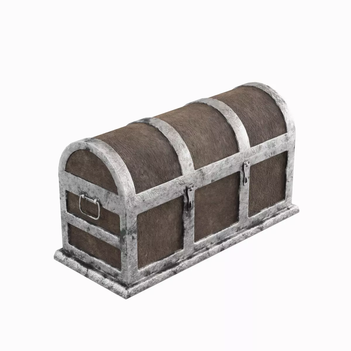 Wooden Treasure Chest 02 Low-poly 3D model_0