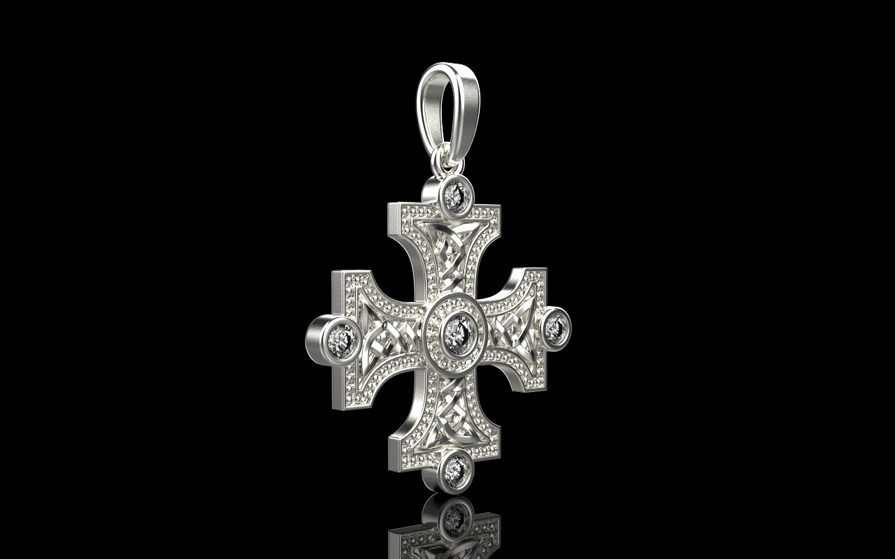 Celtic knot ornament cross model 778 3D print model_20