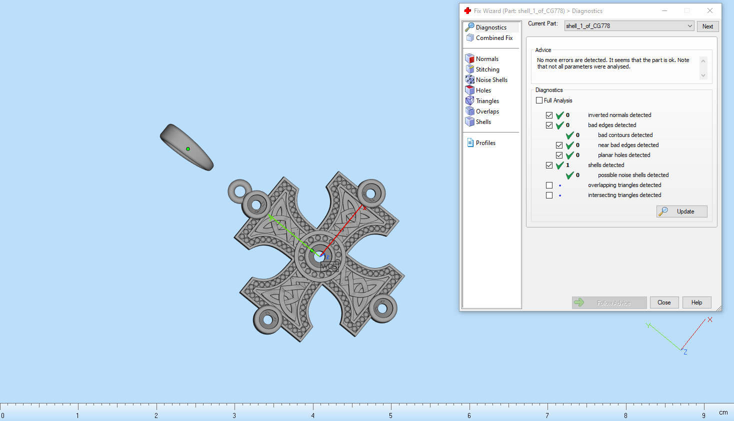Celtic knot ornament cross model 778 3D print model_5