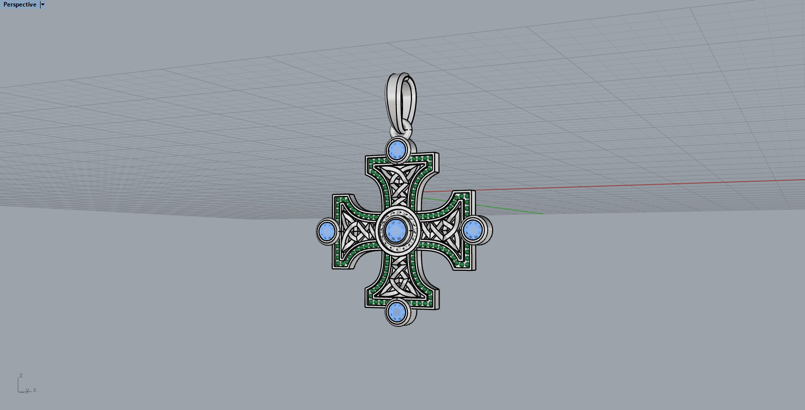 Celtic knot ornament cross model 778 3D print model_9