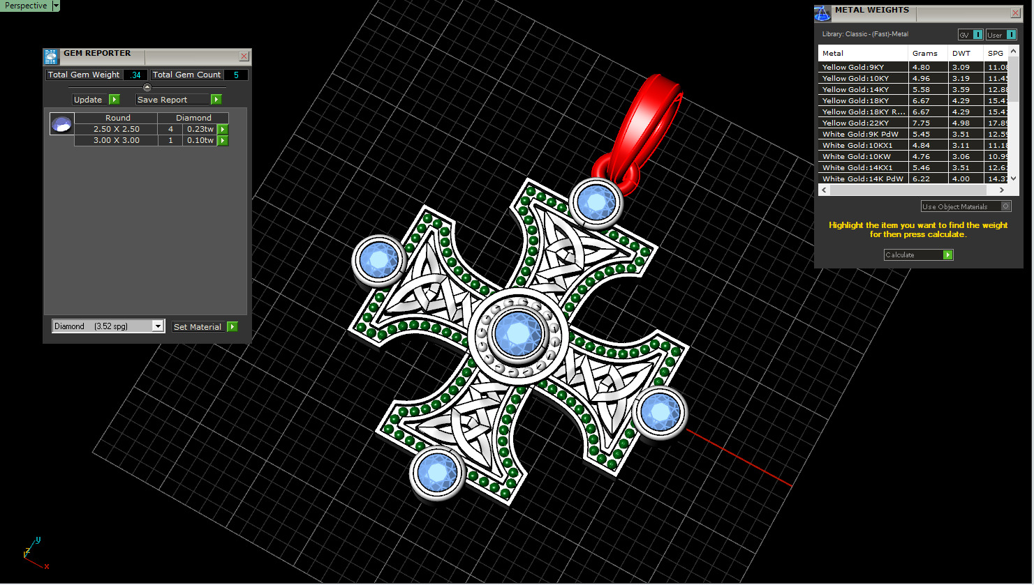 Celtic knot ornament cross model 778 3D print model_3