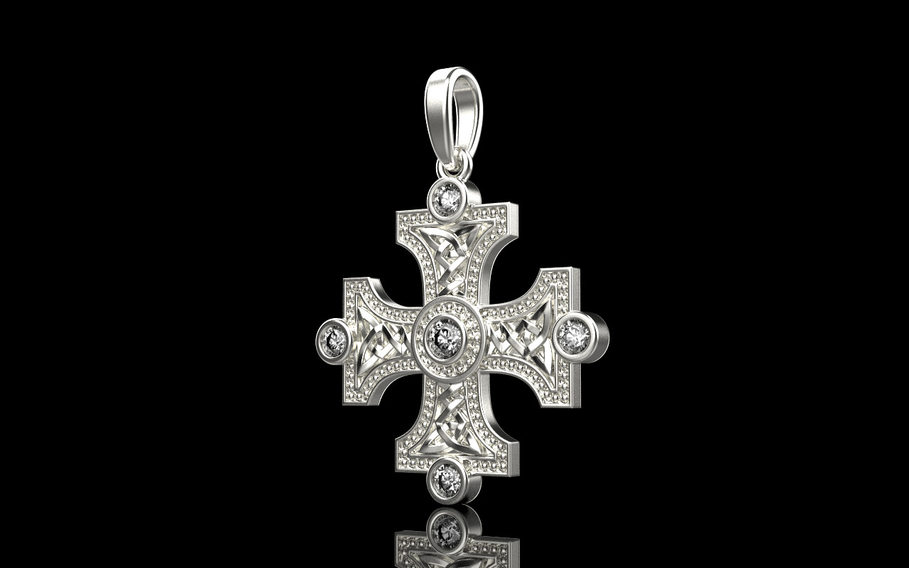 Celtic knot ornament cross model 778 3D print model_27