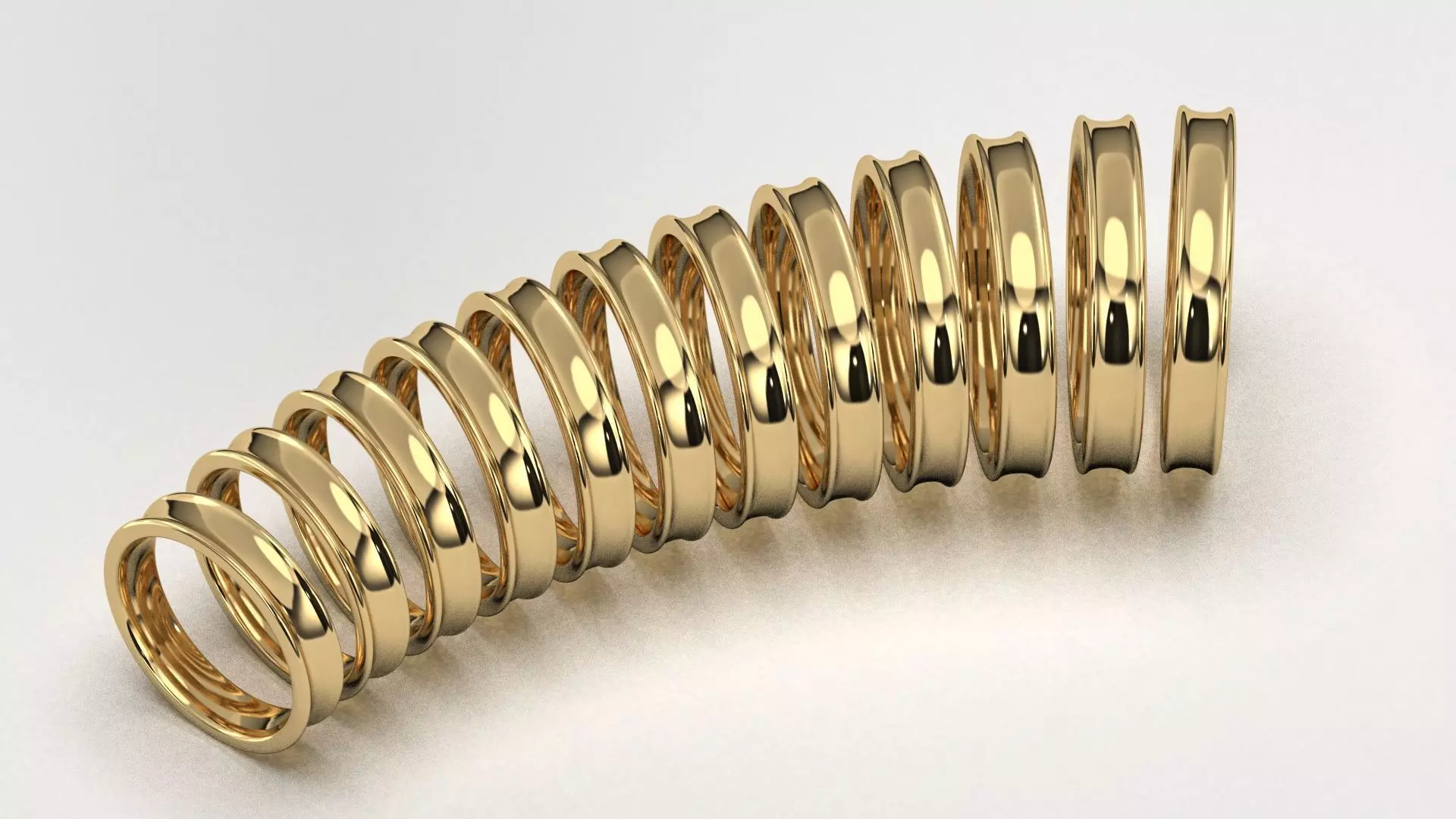 Band Ring for Men print model 3D R0136-W 4mm EU48- 70 3D print model_0