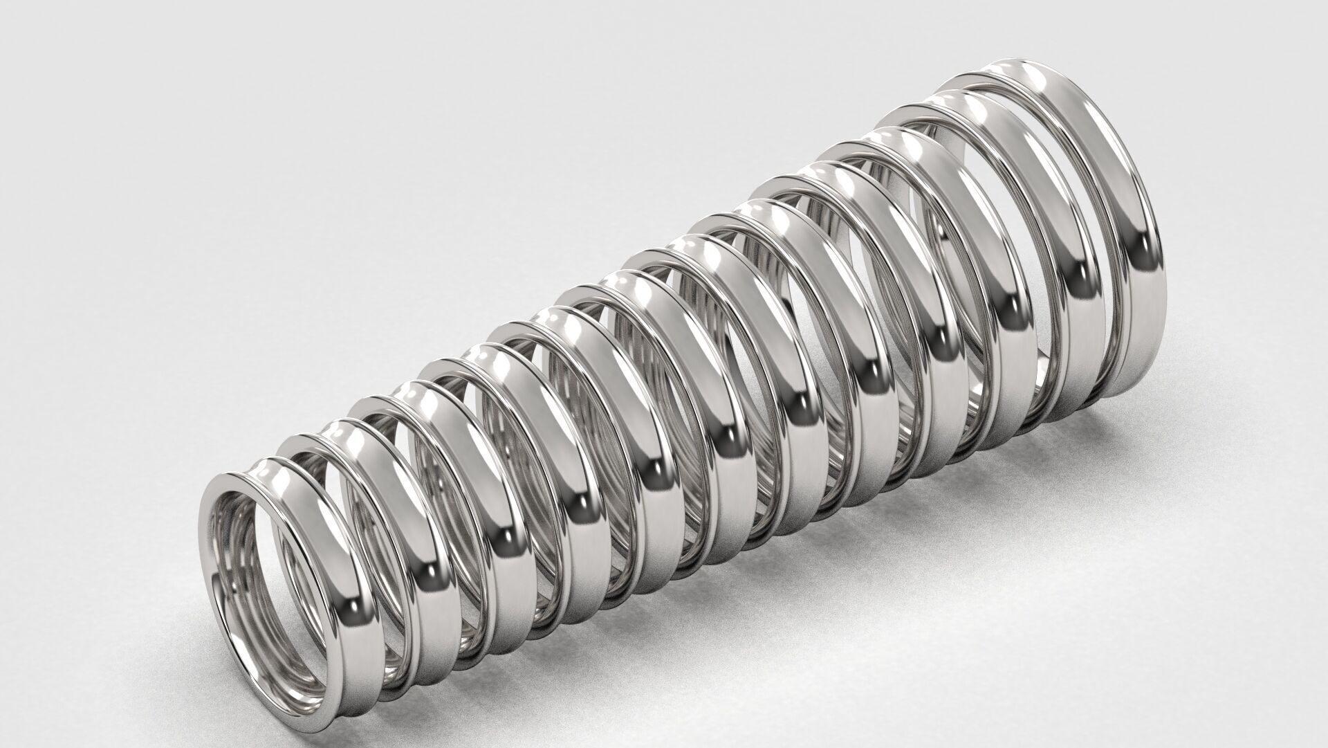 Band Ring for Men print model 3D R0136-W 4mm EU48- 70 3D print model_4