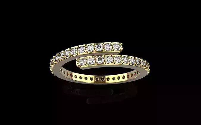Lightweight ring with gems model 779