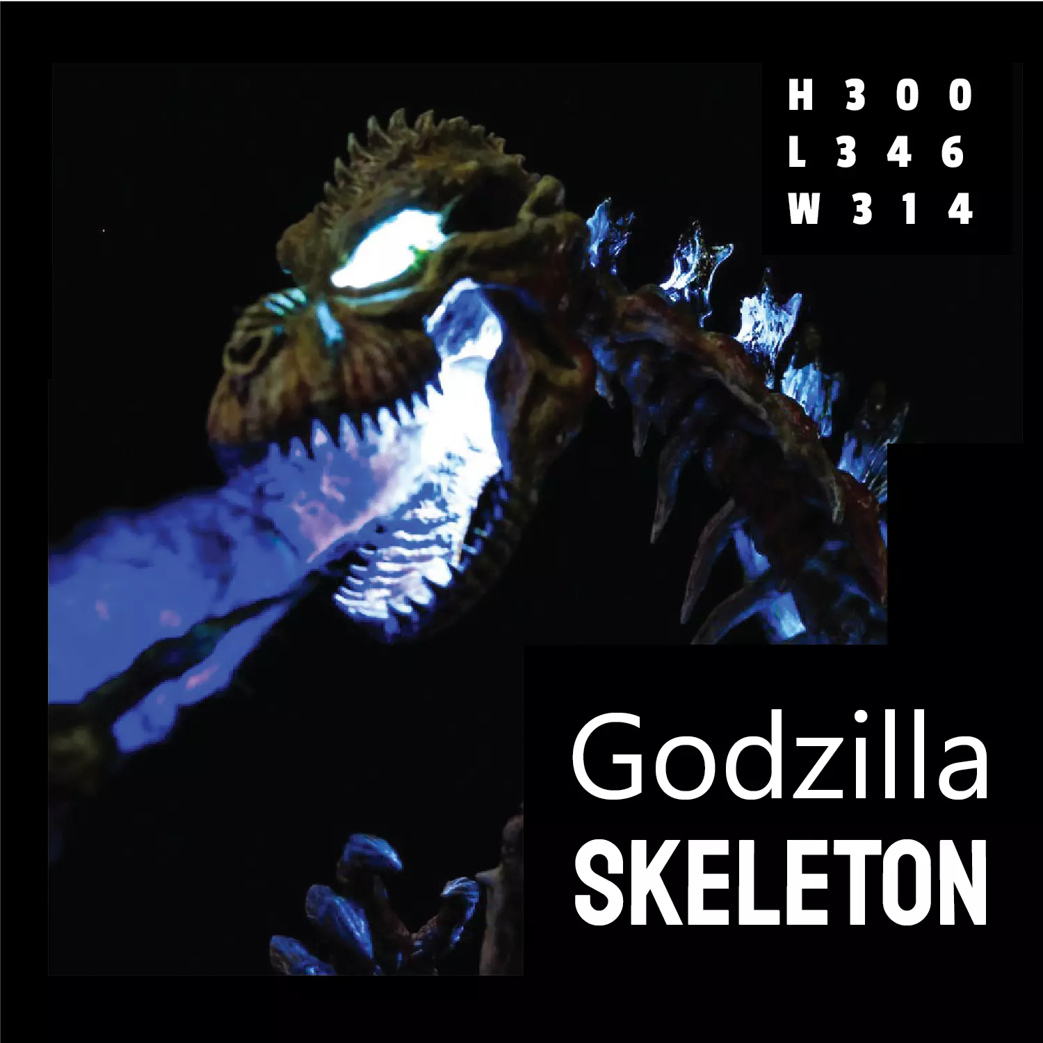 Godzilla skeleton 3D print model_0