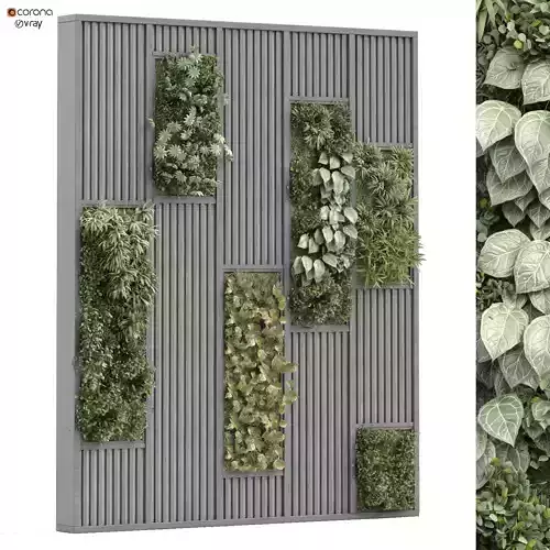 interior vertical plant green wall set 346