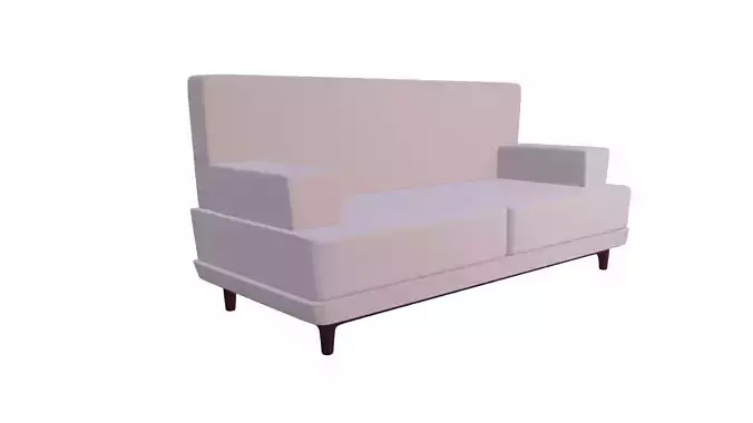 Sofa - midpoly and lowpoly - gameready asset interior